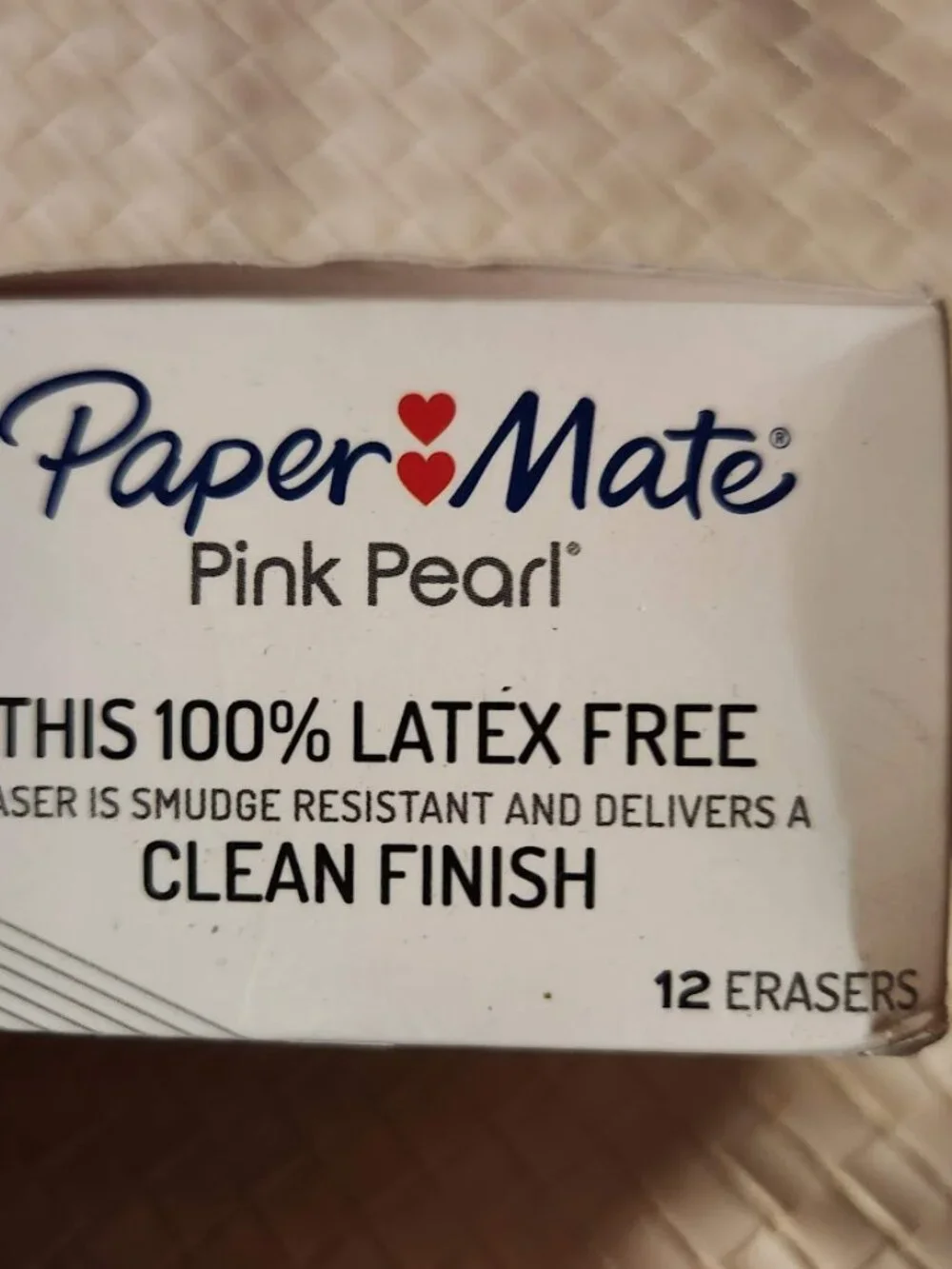 NEW 12 Large Pink Pearl Erasers 12 Pack Eraser Classroom / School / Homeschool